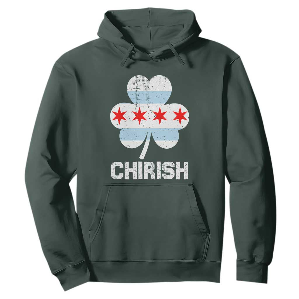 Chicago St Patrick's Day Hoodie Chirish American Irish South Side Pride Shamrock TS02 Dark Forest Green Printyourwear