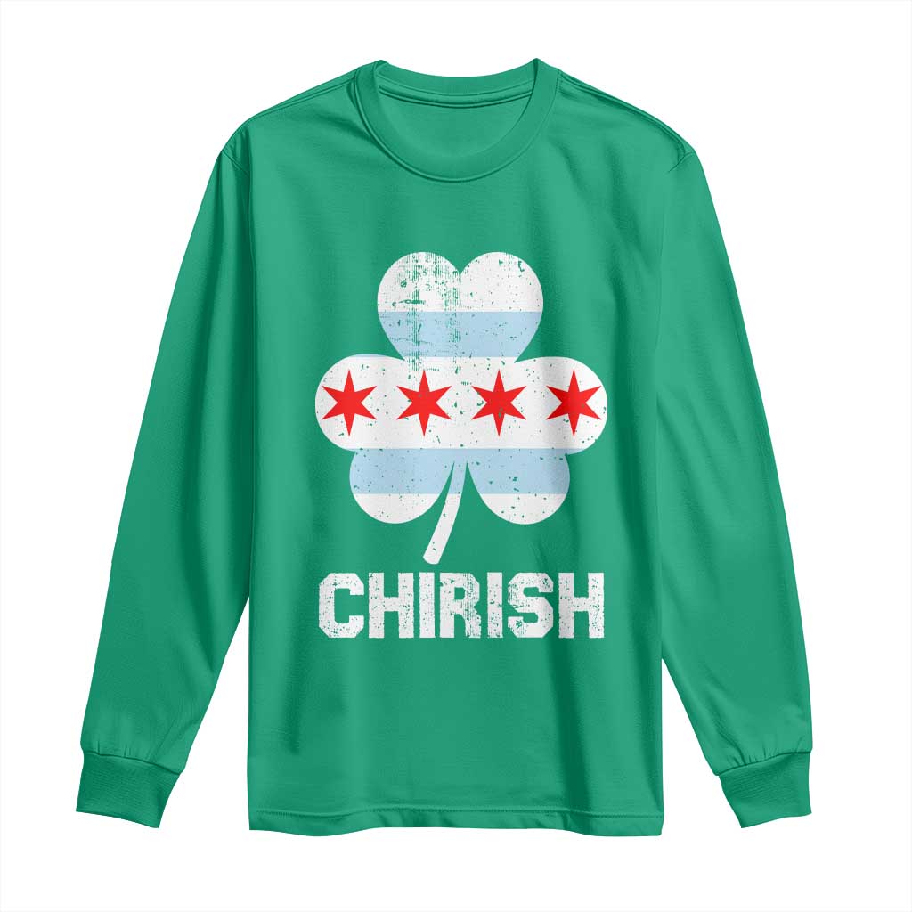 Chicago St Patricks Day Long Sleeve Shirt Chirish American Irish South Side Pride Shamrock TS02 Irish Green Print Your Wear