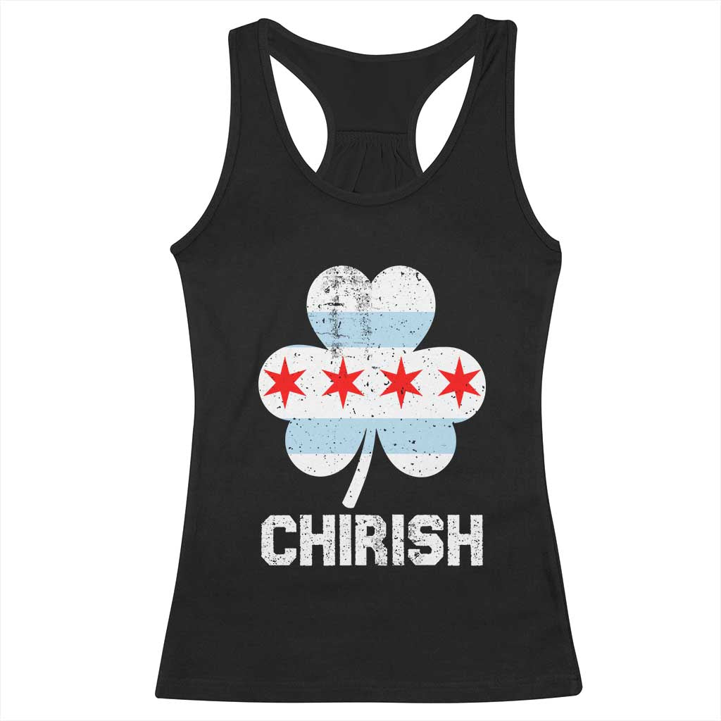 Chicago St Patricks Day Racerback Tank Top Chirish American Irish South Side Pride Shamrock TS02 Black Print Your Wear