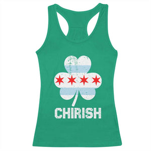 Chicago St Patricks Day Racerback Tank Top Chirish American Irish South Side Pride Shamrock TS02 Irish Green Print Your Wear
