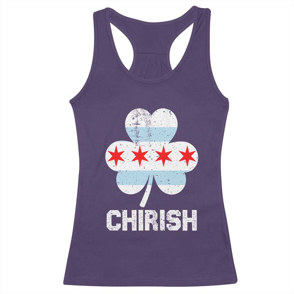 Chicago St Patricks Day Racerback Tank Top Chirish American Irish South Side Pride Shamrock TS02 Purple Print Your Wear