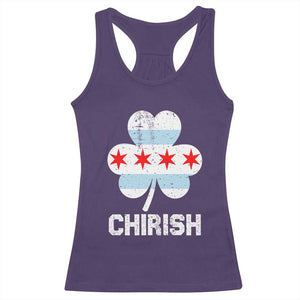 Chicago St Patricks Day Racerback Tank Top Chirish American Irish South Side Pride Shamrock TS02 Purple Print Your Wear