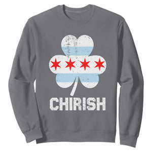 Chicago St Patrick's Day Sweatshirt Chirish American Irish South Side Pride Shamrock TS02 Charcoal Printyourwear