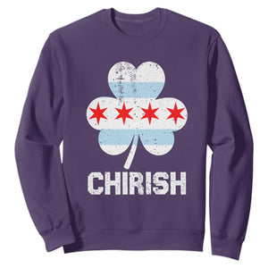 Chicago St Patrick's Day Sweatshirt Chirish American Irish South Side Pride Shamrock TS02 Purple Printyourwear