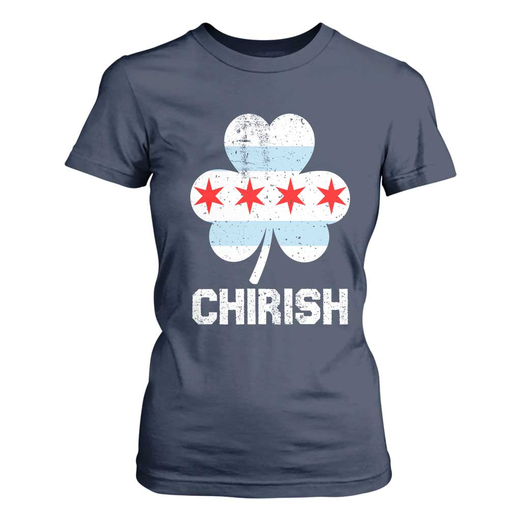 Chicago St Patricks Day T Shirt For Women Chirish American Irish South Side Pride Shamrock TS02 Navy Print Your Wear