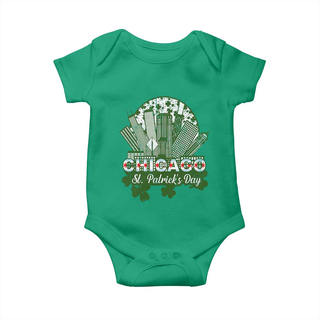 Chicago St Patricks Day Baby Onesie South Side Irish American Pride TS02 Irish Green Print Your Wear