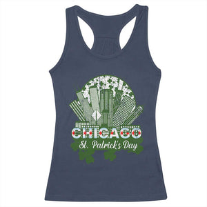 Chicago St Patricks Day Racerback Tank Top South Side Irish American Pride TS02 Navy Print Your Wear