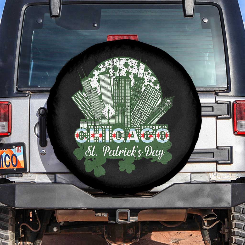 Chicago St Patricks Day Spare Tire Cover South Side Irish American Pride TS02 No hole Black Print Your Wear