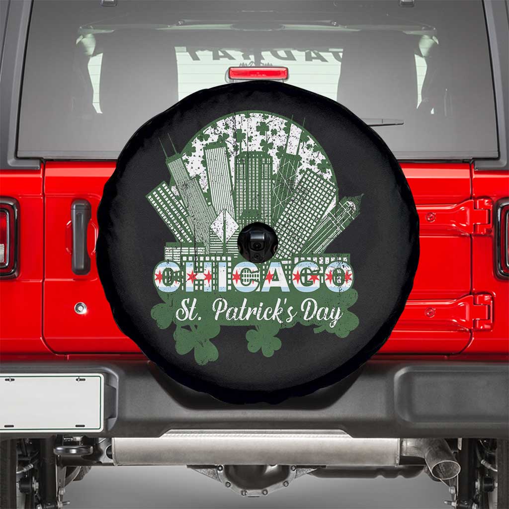 Chicago St Patricks Day Spare Tire Cover South Side Irish American Pride TS02 Black Print Your Wear