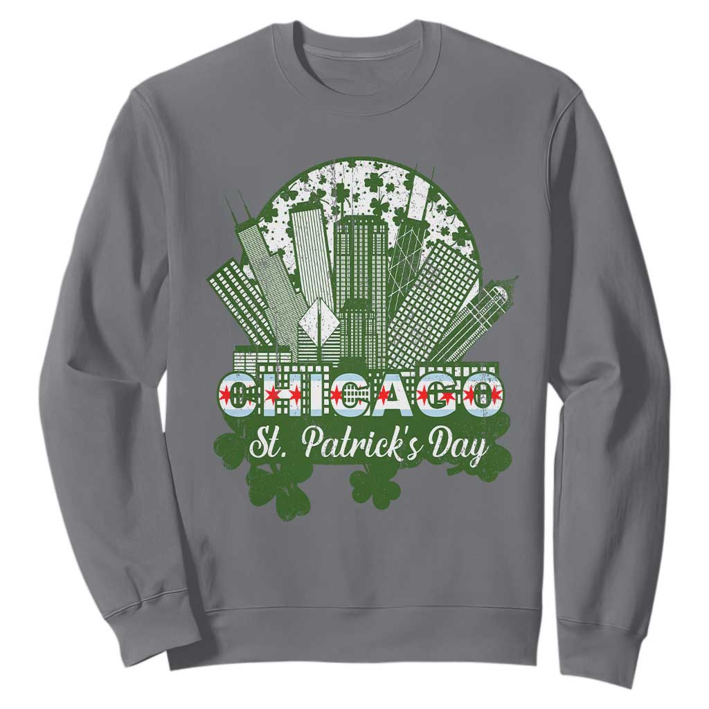 Chicago St Patrick's Day Sweatshirt South Side Irish American Pride TS02 Charcoal Printyourwear