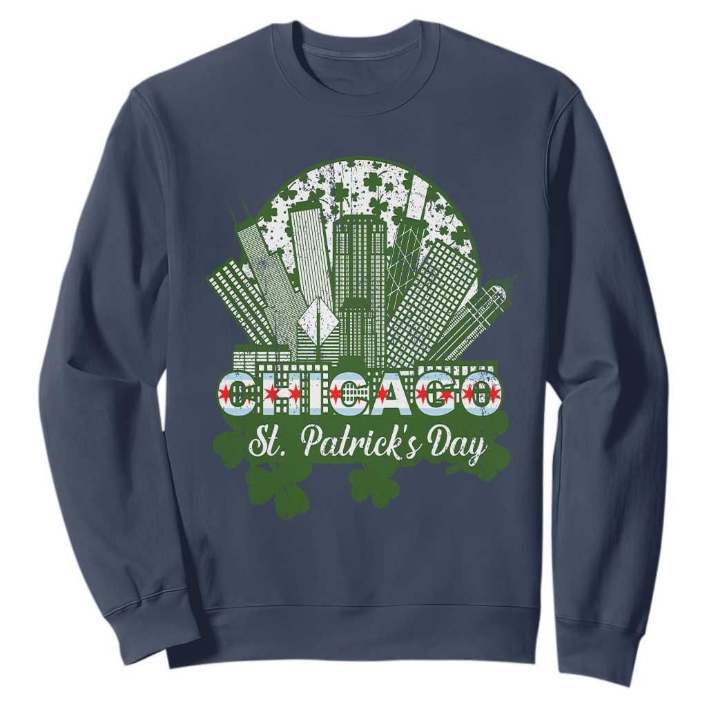 Chicago St Patrick's Day Sweatshirt South Side Irish American Pride TS02 Navy Printyourwear