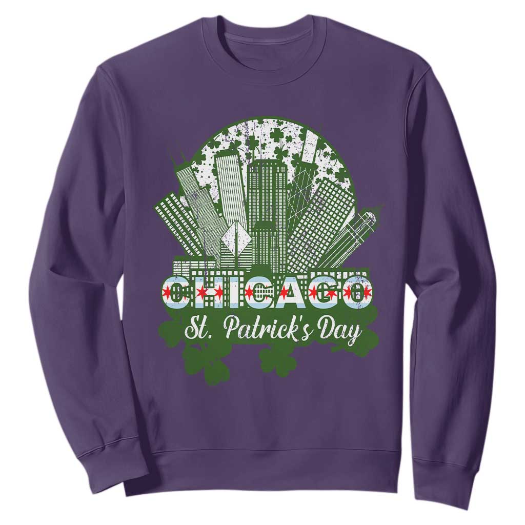 Chicago St Patrick's Day Sweatshirt South Side Irish American Pride TS02 Purple Printyourwear