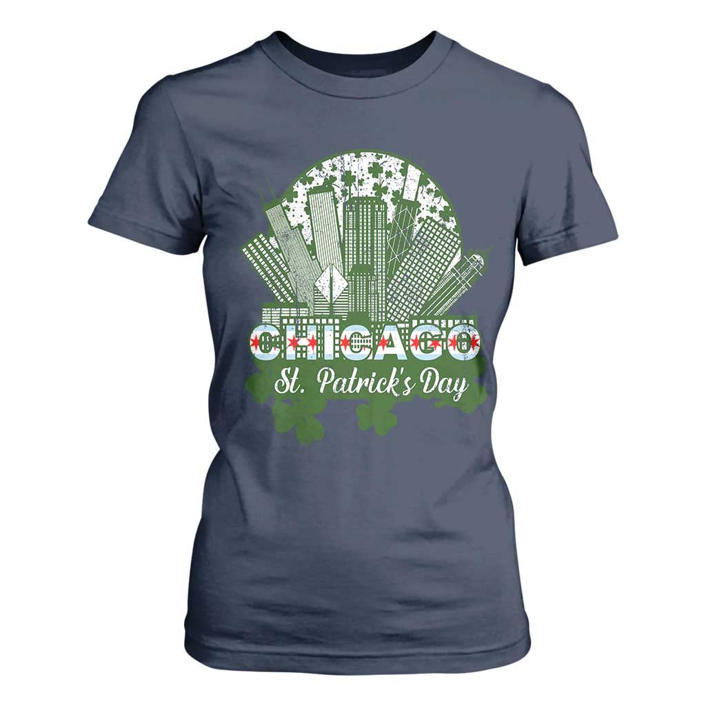 Chicago St Patricks Day T Shirt For Women South Side Irish American Pride TS02 Navy Print Your Wear
