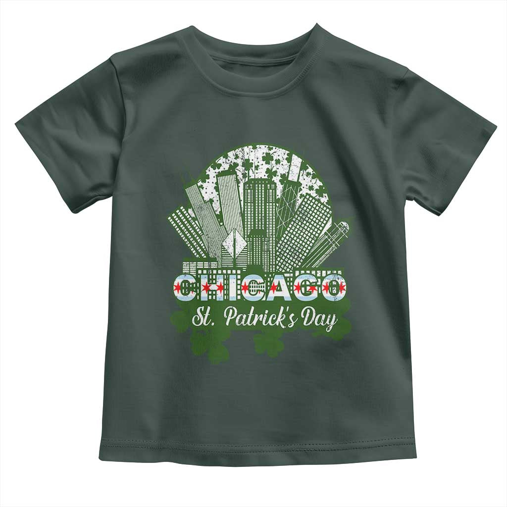 Chicago St Patricks Day Toddler T Shirt South Side Irish American Pride TS02 Dark Forest Green Print Your Wear