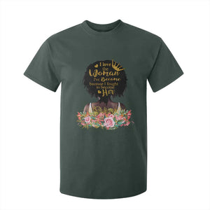Afro Black Queen T Shirt For Kid I Love The Woman I've Become Melanin African American Pride TS02 Dark Forest Green Print Your Wear