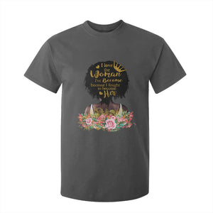 Afro Black Queen T Shirt For Kid I Love The Woman I've Become Melanin African American Pride TS02 Dark Heather Print Your Wear