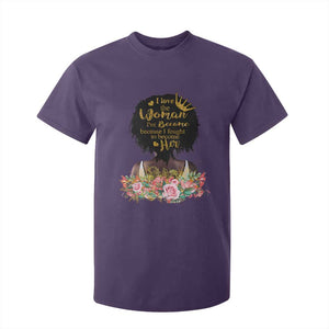 Afro Black Queen T Shirt For Kid I Love The Woman I've Become Melanin African American Pride TS02 Purple Print Your Wear