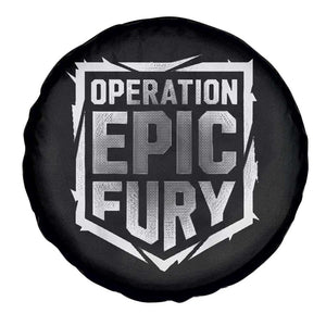 Operation Epic Fury Bold Tactical Shield Graphic Spare Tire Cover Strong Patriotic Statement Freedom Supporters TS02 Print Your Wear