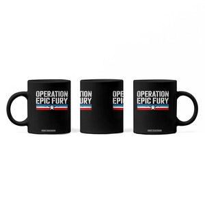 Operation Epic Fury Retro Patriotic Stripe Coffee Mug Vintage American Strength Freedom Supporters TS02 Print Your Wear