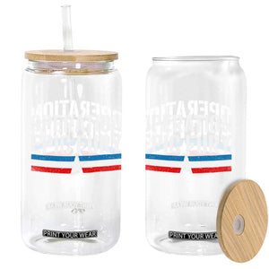 Operation Epic Fury Retro Patriotic Stripe Glass Can Vintage American Strength Freedom Supporters TS02 Print Your Wear