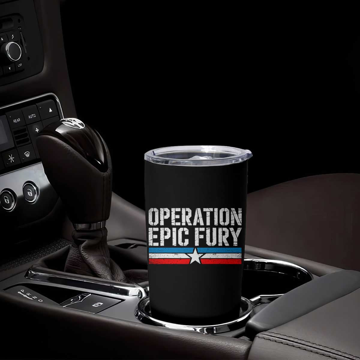 Operation Epic Fury Retro Patriotic Stripe Tumbler Cup Vintage American Strength Freedom Supporters TS02 Print Your Wear