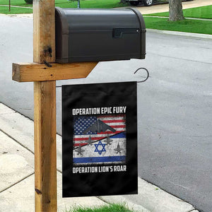 Operation Epic Fury Lions Roar Garden Flag USA Israel Flag Freedom Defense TS02 Print Your Wear