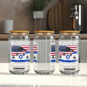 Operation Epic Fury Lions Roar Glass Can USA Israel Flag Freedom Defense TS02 Print Your Wear