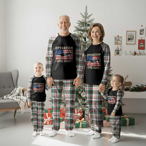 Operation Epic Fury Stealth Bomber American Flag Plaid Pajama Set Powerful B2 Spirit USA Military Pride TS02 Christmas Plaid Print Your Wear