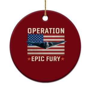 Operation Epic Fury Stealth Bomber American Flag Ceramic Ornament Powerful B2 Spirit USA Military Pride TS02 1pc Red Print Your Wear