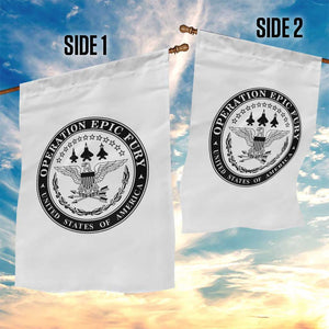 Operation Epic Fury USA Military Seal Garden Flag Patriotic Air Power Aviation Tribute TS02 Print Your Wear