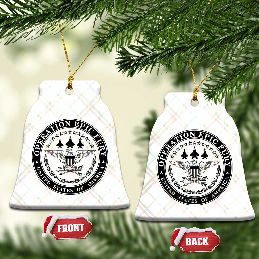 Operation Epic Fury USA Military Seal Ceramic Ornament Patriotic Air Power Aviation Tribute TS02 Print Your Wear