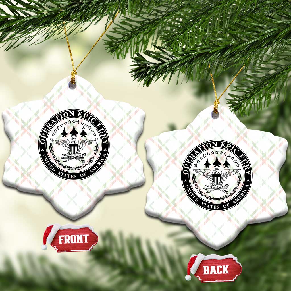 Operation Epic Fury USA Military Seal Ceramic Ornament Patriotic Air Power Aviation Tribute TS02 Print Your Wear