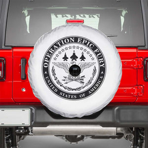 Operation Epic Fury USA Military Seal Spare Tire Cover Patriotic Air Power Aviation Tribute TS02 White Print Your Wear