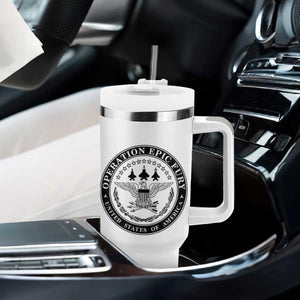 Operation Epic Fury USA Military Seal Tumbler With Handle Patriotic Air Power Aviation Tribute TS02 Print Your Wear