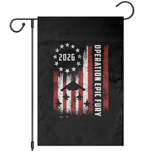 Operation Epic Fury 2026 American Flag Bomber Garden Flag B2 Spirit Patriotic Air Dominance TS02 Black Print Your Wear