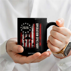 Operation Epic Fury 2026 American Flag Bomber Coffee Mug B2 Spirit Patriotic Air Dominance TS02 Print Your Wear