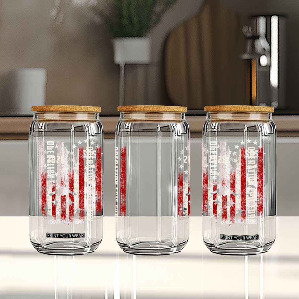 Operation Epic Fury 2026 American Flag Bomber Glass Can B2 Spirit Patriotic Air Dominance TS02 Print Your Wear