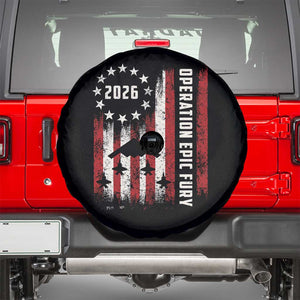 Operation Epic Fury 2026 American Flag Bomber Spare Tire Cover B2 Spirit Patriotic Air Dominance TS02 Black Print Your Wear