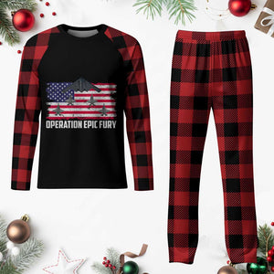 Operation Epic Fury Fighter Jet Formation American Flag Plaid Pajama Set B12 Spirit USA Strength and Freedom TS02 Buffalo Plaid Print Your Wear