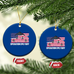 Operation Epic Fury Fighter Jet Formation American Flag Ceramic Ornament B12 Spirit USA Strength and Freedom TS02 1pc Blue Print Your Wear