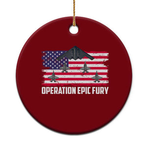Operation Epic Fury Fighter Jet Formation American Flag Ceramic Ornament B12 Spirit USA Strength and Freedom TS02 1pc Red Print Your Wear