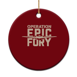 Operation Epic Fury Stealth Bomber Silhouette Ceramic Ornament Patriotic B2 Spirit Aviation Statement TS02 1pc Red Print Your Wear