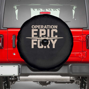 Operation Epic Fury Stealth Bomber Silhouette Spare Tire Cover Patriotic B2 Spirit Aviation Statement TS02 Black Print Your Wear