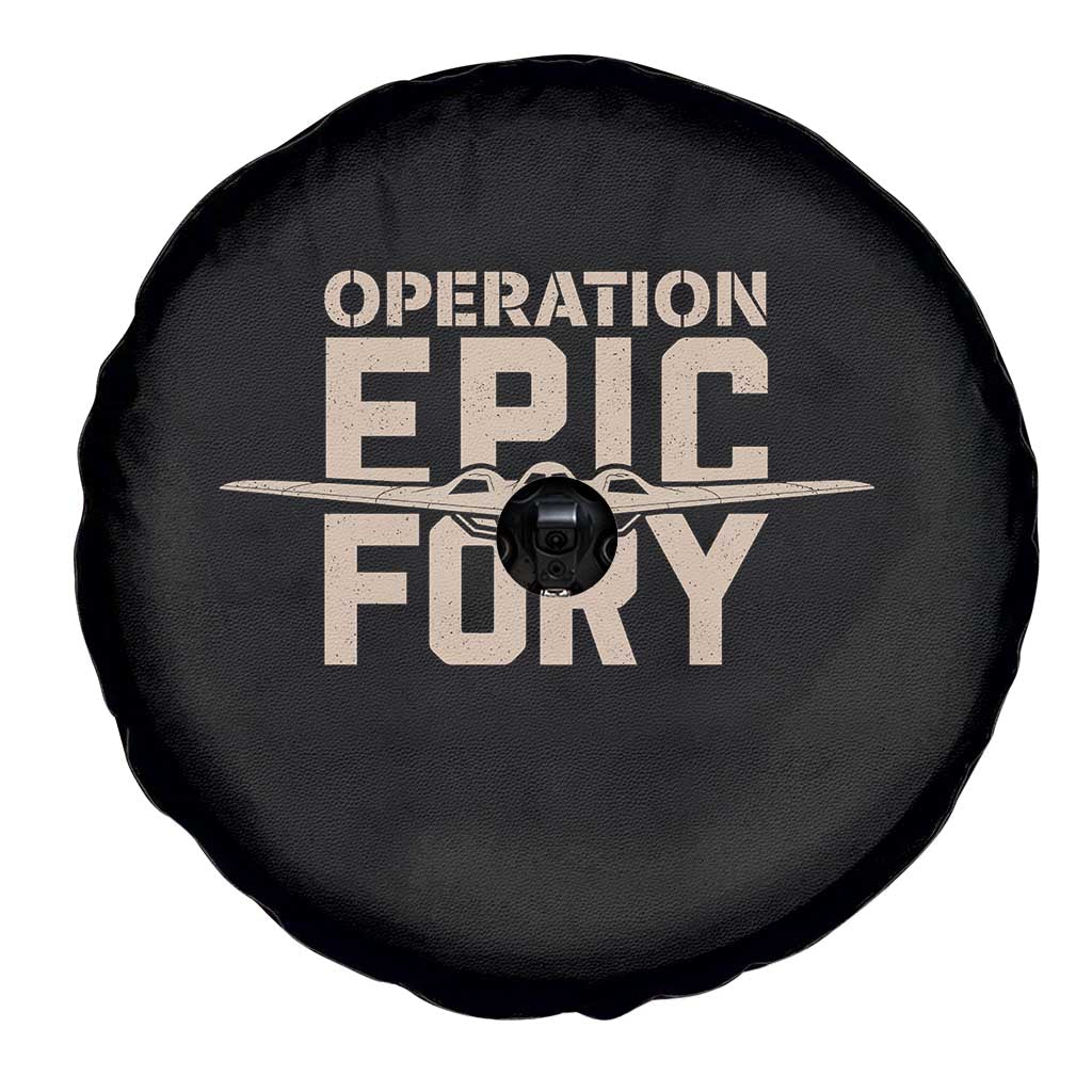 Operation Epic Fury Stealth Bomber Silhouette Spare Tire Cover Patriotic B2 Spirit Aviation Statement TS02 Print Your Wear
