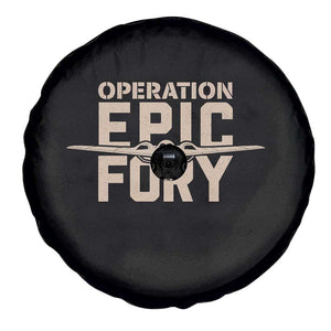 Operation Epic Fury Stealth Bomber Silhouette Spare Tire Cover Patriotic B2 Spirit Aviation Statement TS02 Print Your Wear