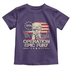 Operation Epic Fury 1776 2026 Trump Toddler T Shirt We The People Patriotic Constitutional Freedom TS02 Purple Print Your Wear