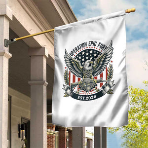 Operation Epic Fury Patriotic Eagle Crest Est 2026 Garden Flag American Strength Freedom TS02 Print Your Wear