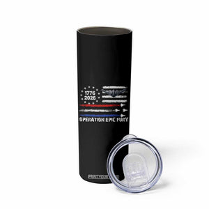 Operation Epic Fury 1776 2026 American Flag Aviation Skinny Tumbler Freedom Anniversary Statement TS02 Print Your Wear