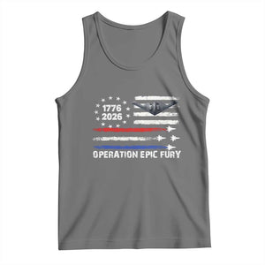 Operation Epic Fury 1776 2026 American Flag Aviation Tank Top Freedom Anniversary Statement TS02 Black Heather Print Your Wear