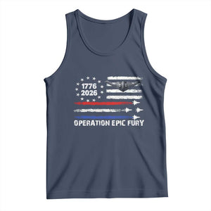 Operation Epic Fury 1776 2026 American Flag Aviation Tank Top Freedom Anniversary Statement TS02 Navy Print Your Wear